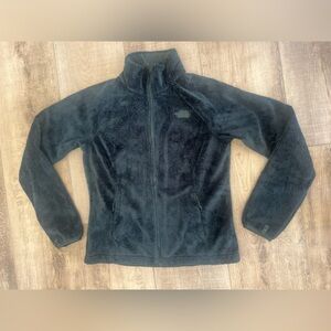 New The North Face Jacket wmn S 38” Deep Green Furry Fleece Full Zip Cozy Soft